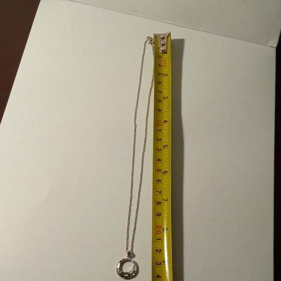 Sterling Silver 925 Open Hope Necklace - Picture 6 of 12